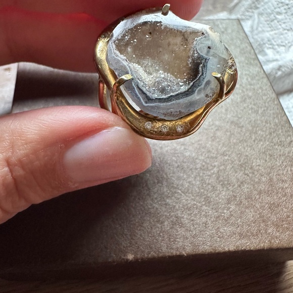 Banana Republic Blue Geode Crystal Ring - Picture 6 of 8